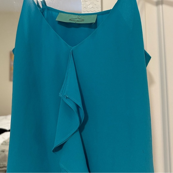 Blue Ruffle Tank - Size S - Picture 3 of 4